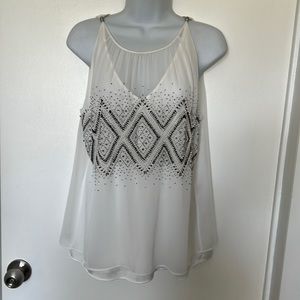 White House Black market beaded shell. Size small